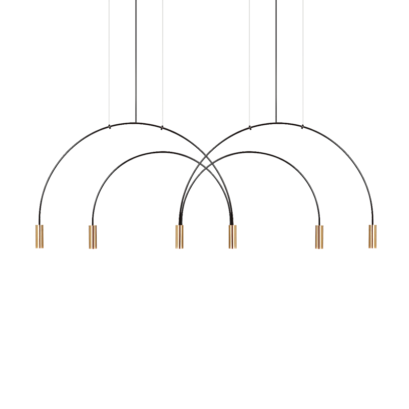 Modern Dining Table Chandelier Nordic Style Kitchen Lighting Pendant Hanging Led Linear Light for Dining Room Restaurant