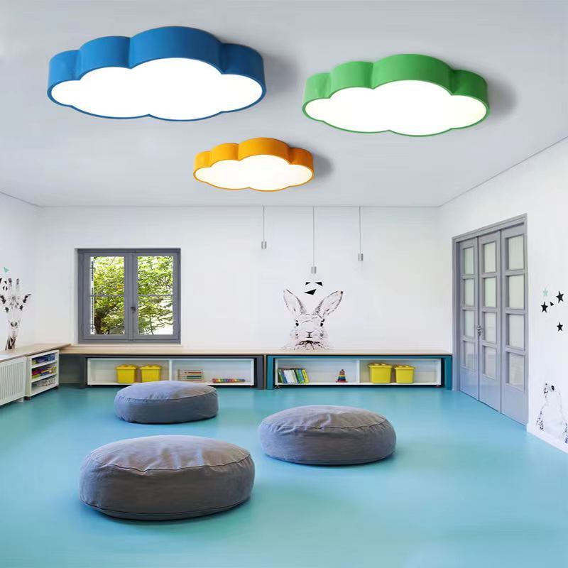 Modern Simple LED Pendant Lamp White Cloud Ceiling Lamp Children's Room Ceiling Light