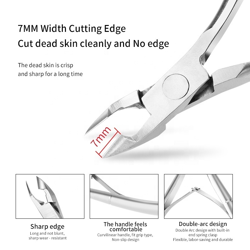 Hot Fast Shipment Professional  Manicure Set Stainless Steel Nail Cuticle  Nipper with pusher