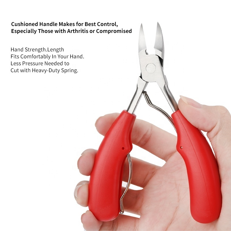 Good Quality ABS Handle  Thick Stainless Steel Nail Cutter Nipper Toe Nail Clippers for Ingrown Thick Toenails