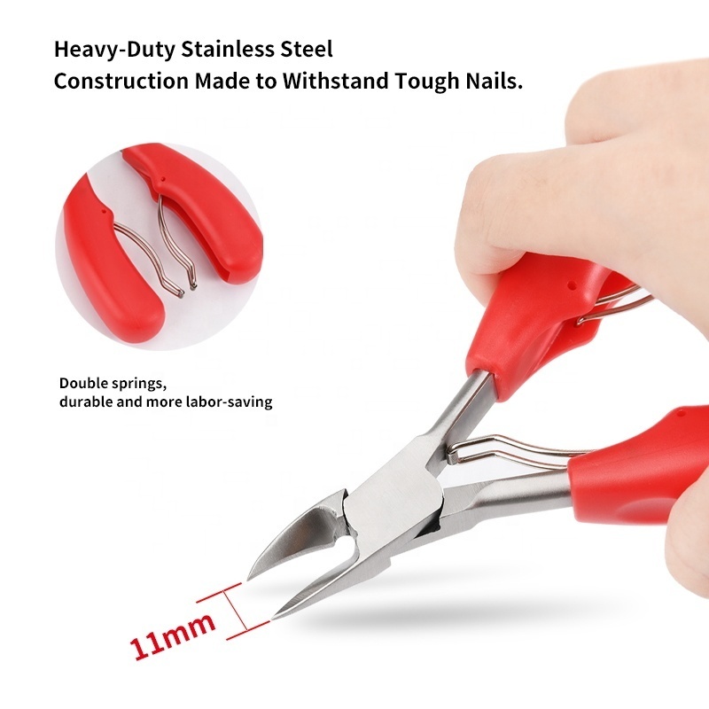 Good Quality ABS Handle  Thick Stainless Steel Nail Cutter Nipper Toe Nail Clippers for Ingrown Thick Toenails