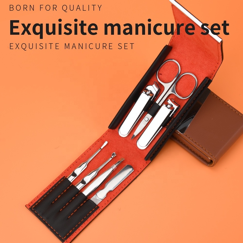 Verified factory Stainless Steel 7 Piece Manicure Set With Portable Case