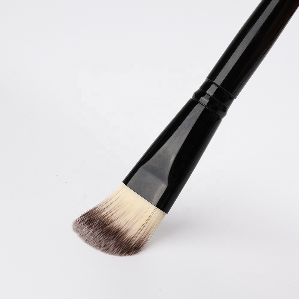 Vegan Private Label Logo Synthetic Single Flat Foundation Powder Brush For Foundation