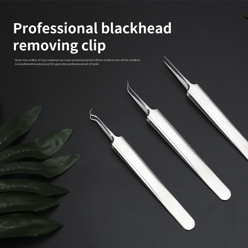 Yangjiang HongStar 3PCS Pore Cleaner Blackhead Remove Kit For Blackhead Tweezers Acne Removed  Kit