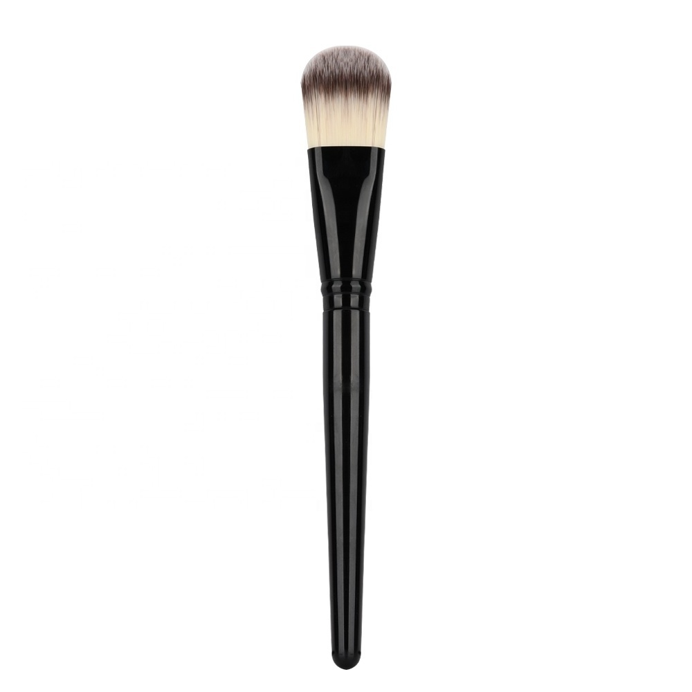 Vegan Private Label Logo Synthetic Single Flat Foundation Powder Brush For Foundation