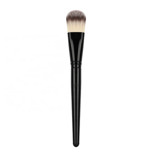 Vegan Private Label Logo Synthetic Single Flat Foundation Powder Brush For Foundation