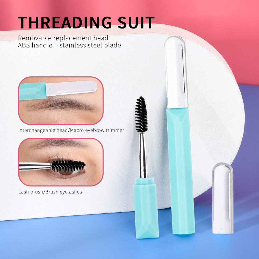 Hongstars New Style Eyebrow Trimmer Eyelash Brush Nail File Two-in-one Eyebrow Trimmer Set for Women Men