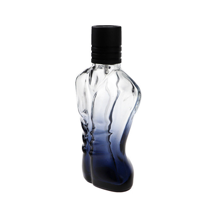 90ml man body shaped cologne glass bottles gradient color