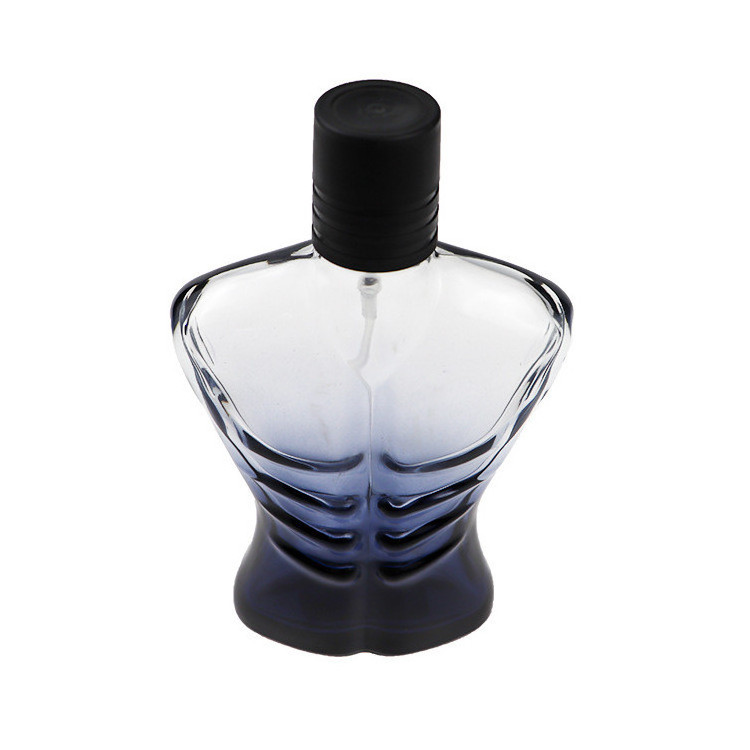 90ml man body shaped cologne glass bottles gradient color