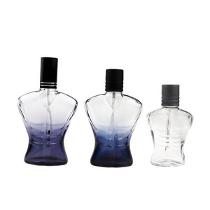 90ml man body shaped cologne glass bottles gradient color