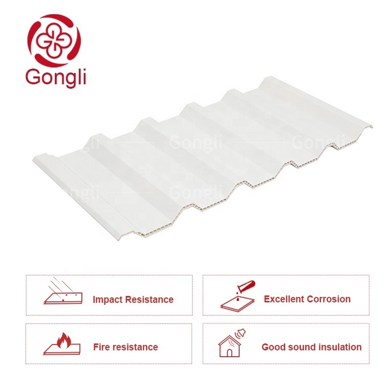 Popular frp roof tile PVC style high quality diamond pc hollow sheet skylight roofing tile connector pc sheet