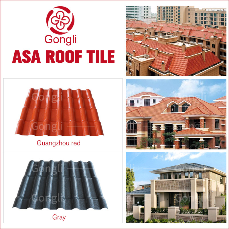 Heat proof plastic spanish roof tile  corrugated plastic  pvc  roofing sheets asa resin tejas