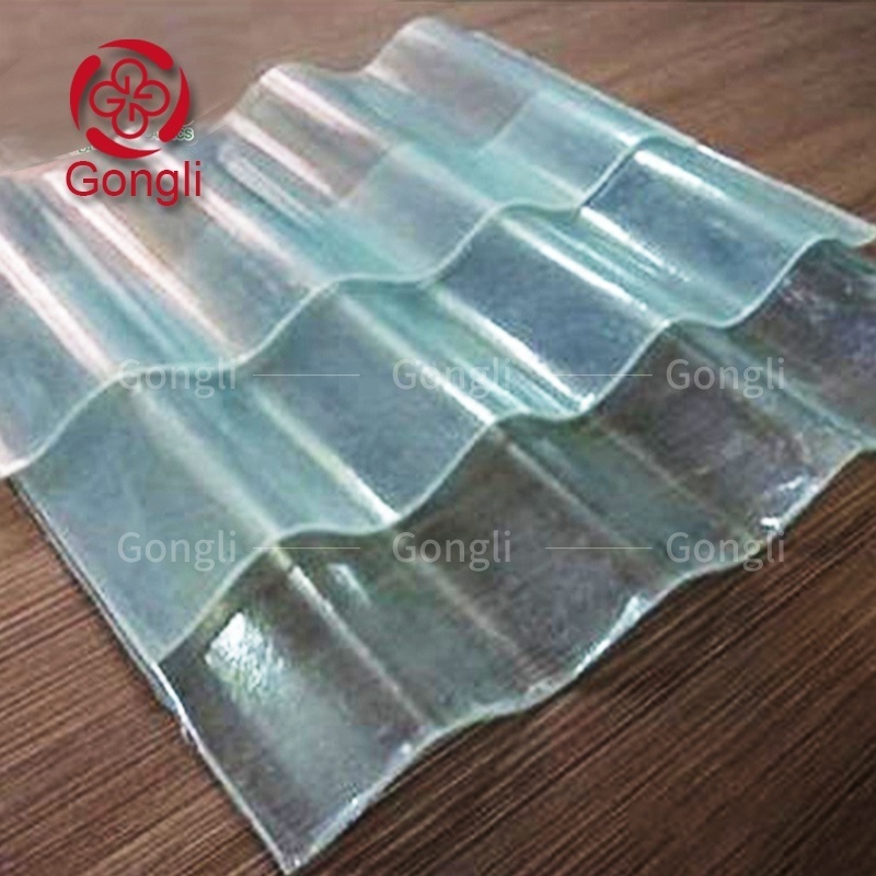 100% waterproof 1-10mm Translucent fiberglass Anti-uv Skylight Roofing Sheet UV pc sheet FRP plastic roof frame