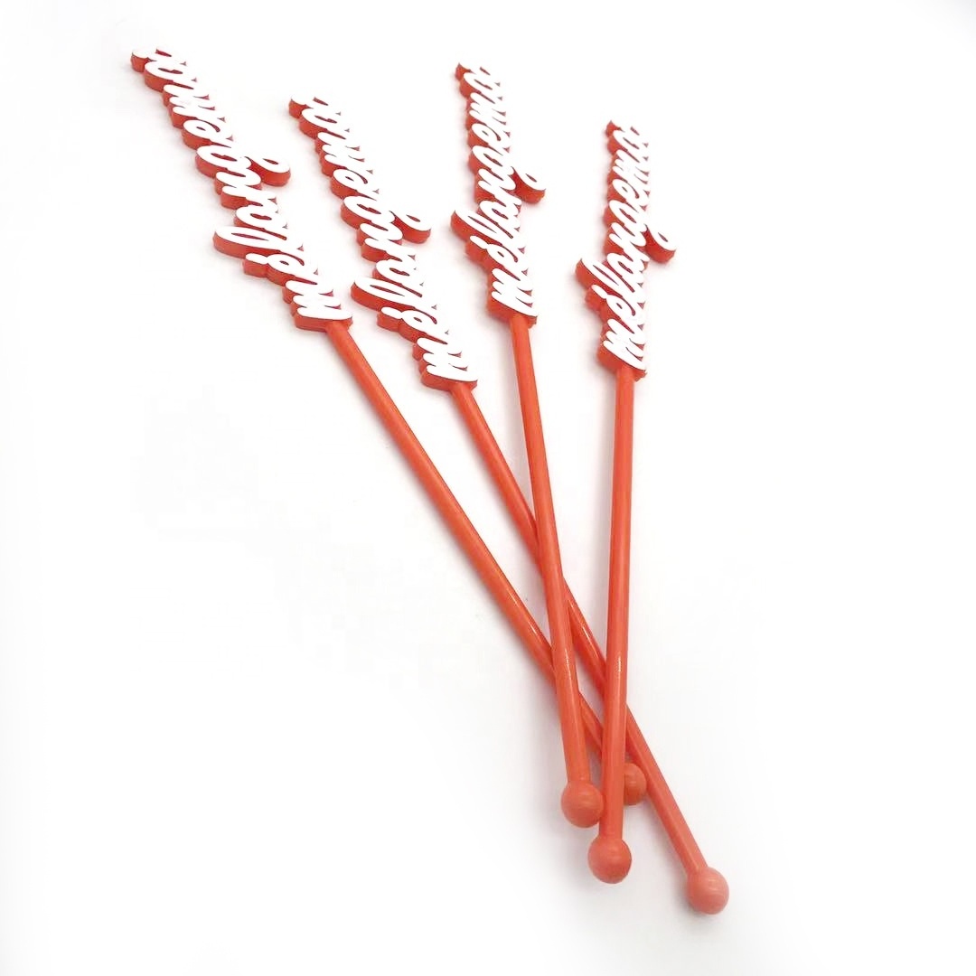 Manufacturers Supply Custom Color Customized Drink Stick Plastic Stirrer