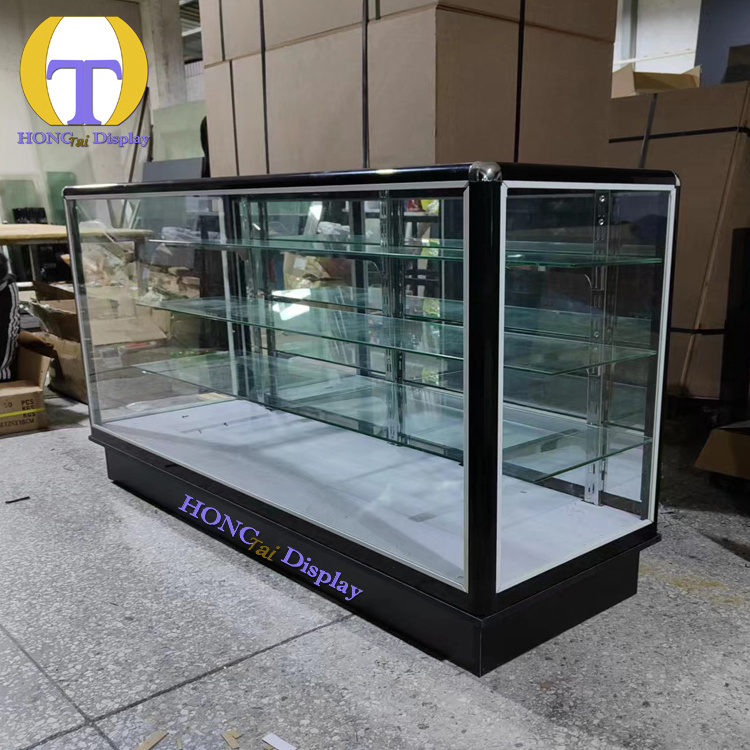 Factory Original Custom 6ft Glass Shelf LED-Lit Modern Cabinet Aluminum & MDF Material for Shop & Retail Store Use