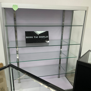 Full Vision Smoke Display Kiosk with LED Light Lockable Display Cabinet for Showcases