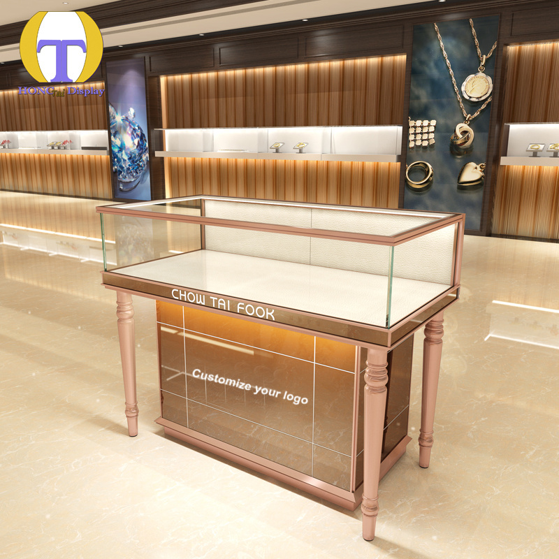 Wood Jewelry Accessories Display Stand Floor Rotating Jewelry Store Display Rack for Earring Necklace Cabinet Show Case