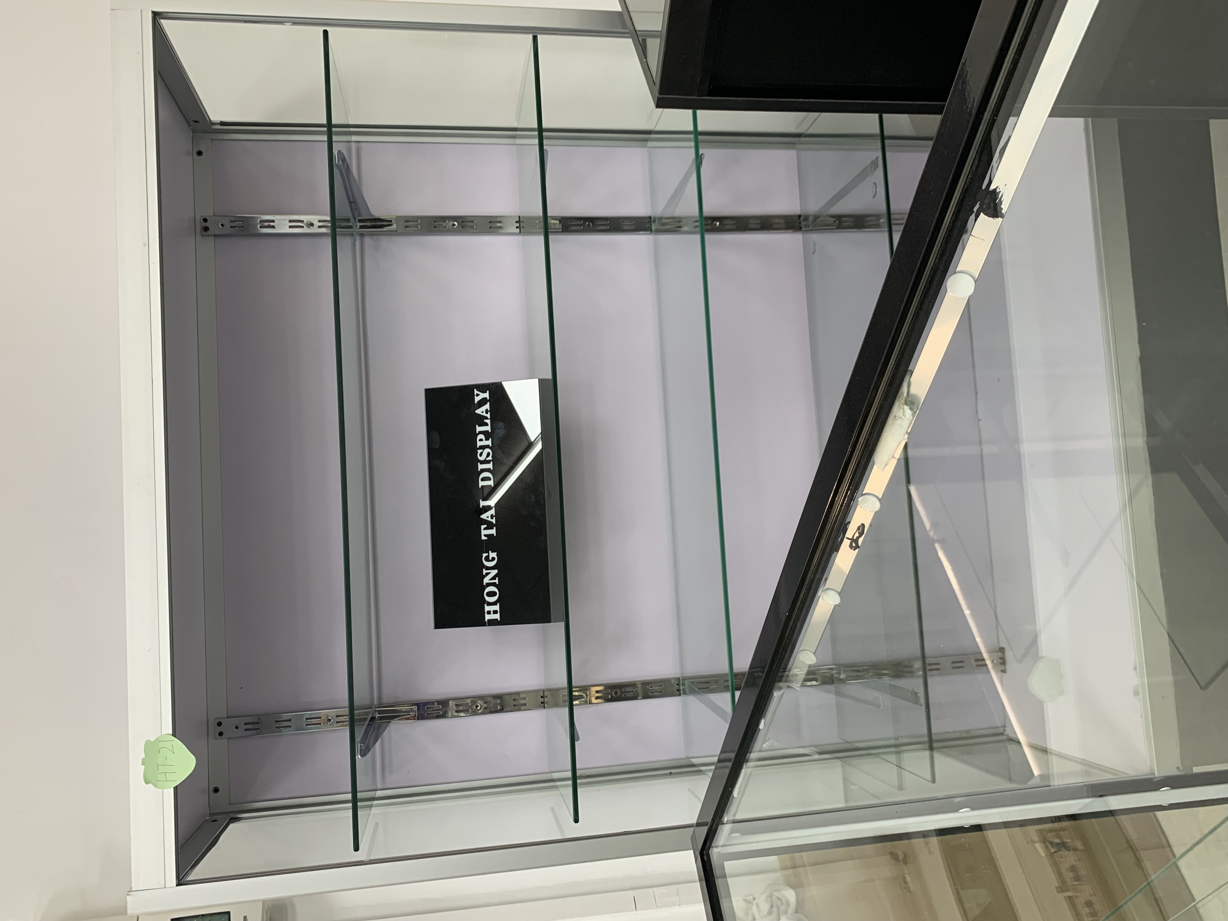 Full Vision Smoke Display Kiosk with LED Light Lockable Display Cabinet for Showcases