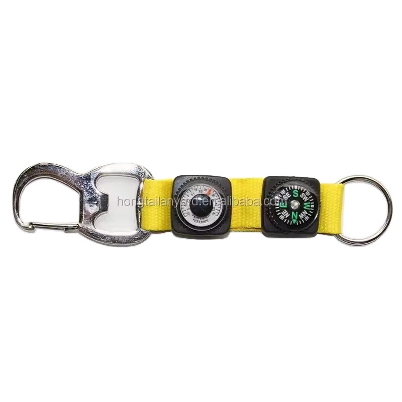 Portable  Hiking Camping Carabiner Magnetic Compass Anti Lost Mini short lanyard Mountaineering Compass