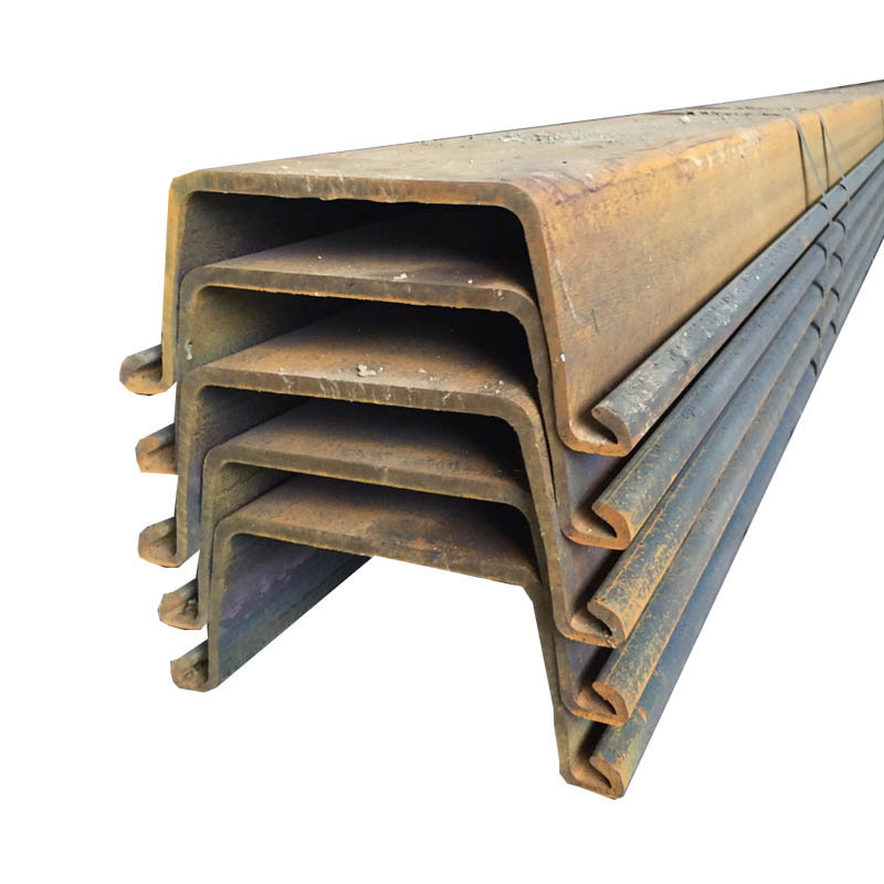 600*360 pz40 cofferdam larsen piling galvanized  steel u sheet pile bar weight seawal mhz28 12m