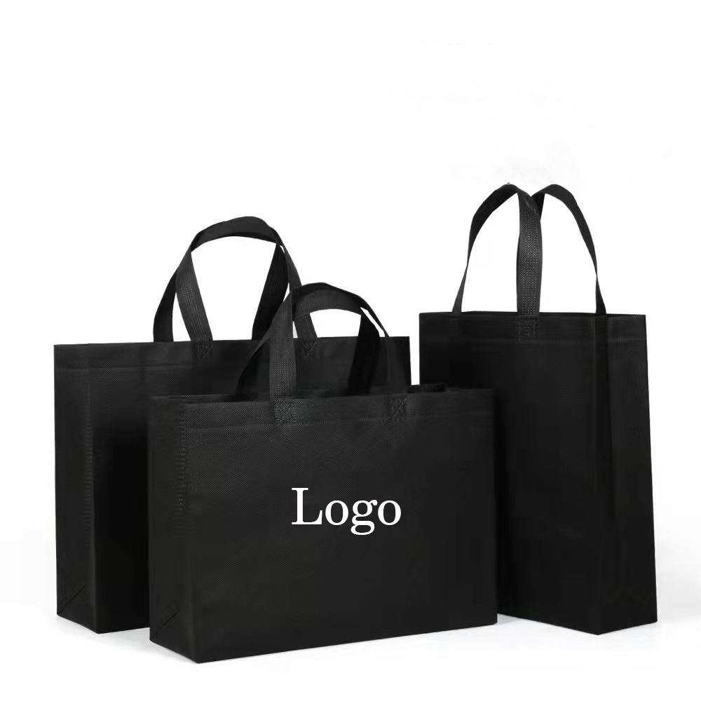 High Quality Wholesale Handle Bag Laminated Non-Woven Fabric With Custom Logo Reusable For Shopping Grocery Shoes Packaging