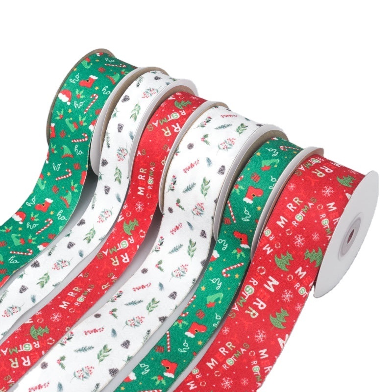 HOT SALE  High Quality Wholesale New Christmas Wired Edge Ribbon  High Quality Ribbons for Gift Wrap