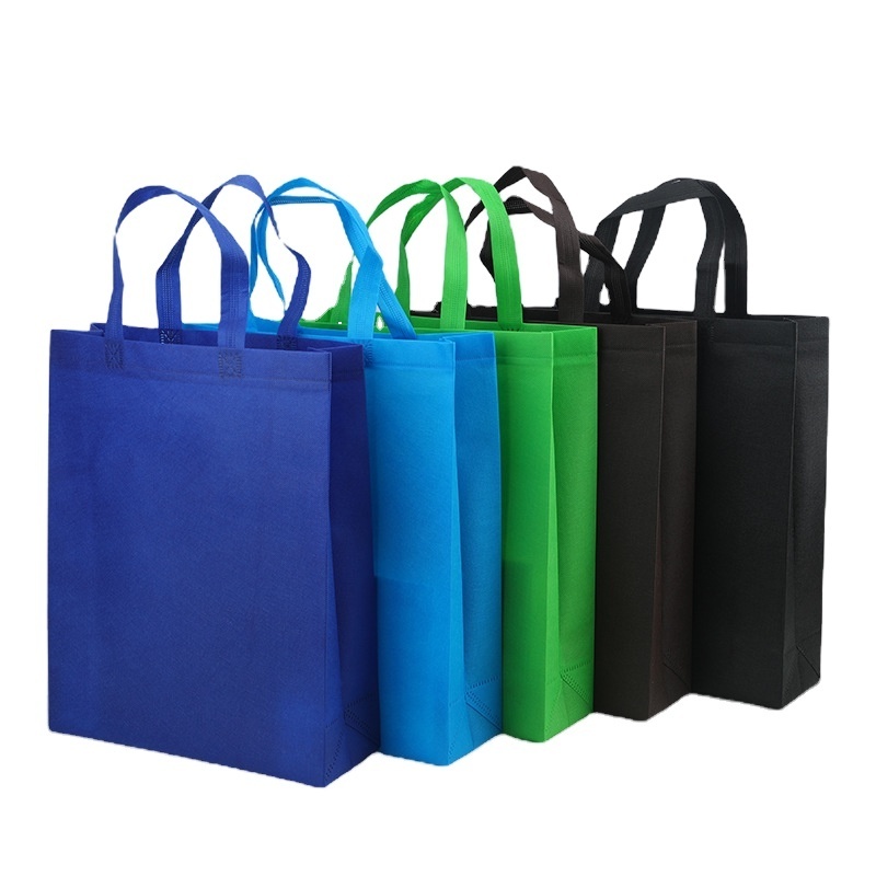 Low Moq Products Goods Cheap Tote Bags Custom Printed Recyclable Fabric Reusable Non-Woven Shopping Bags For Packaging With Logo