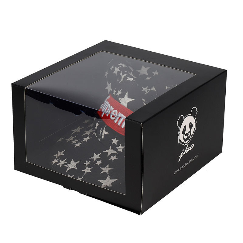 Wholesale Custom Logo Design Hat Packaging Boxes Paper Hip Hop Cap Baseball Hat Box with Clear Window