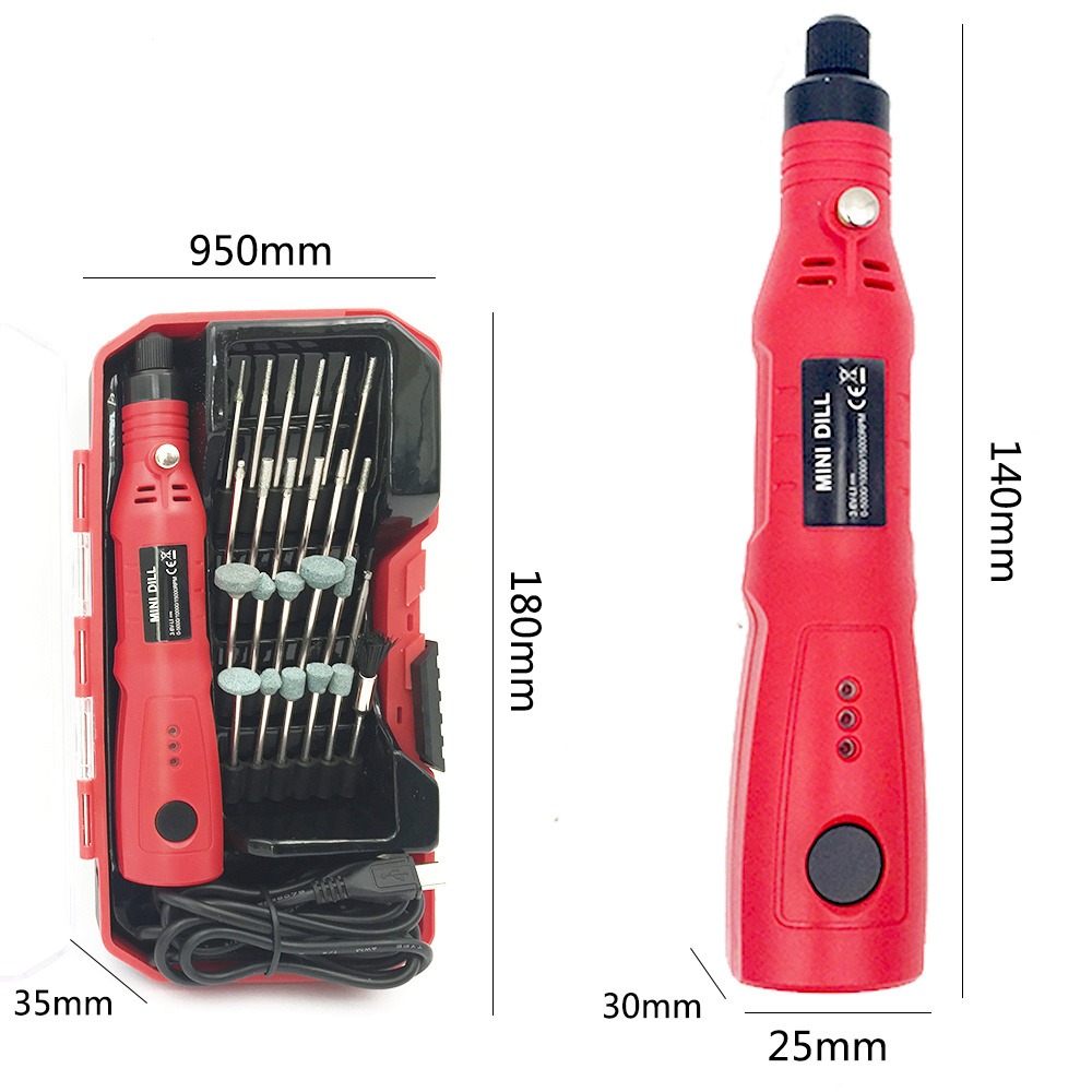 KMD516-P24B 3.6V lithium mini drill grinder kit rotary tool for cutting engraving sanding polishing usb wire power tool set