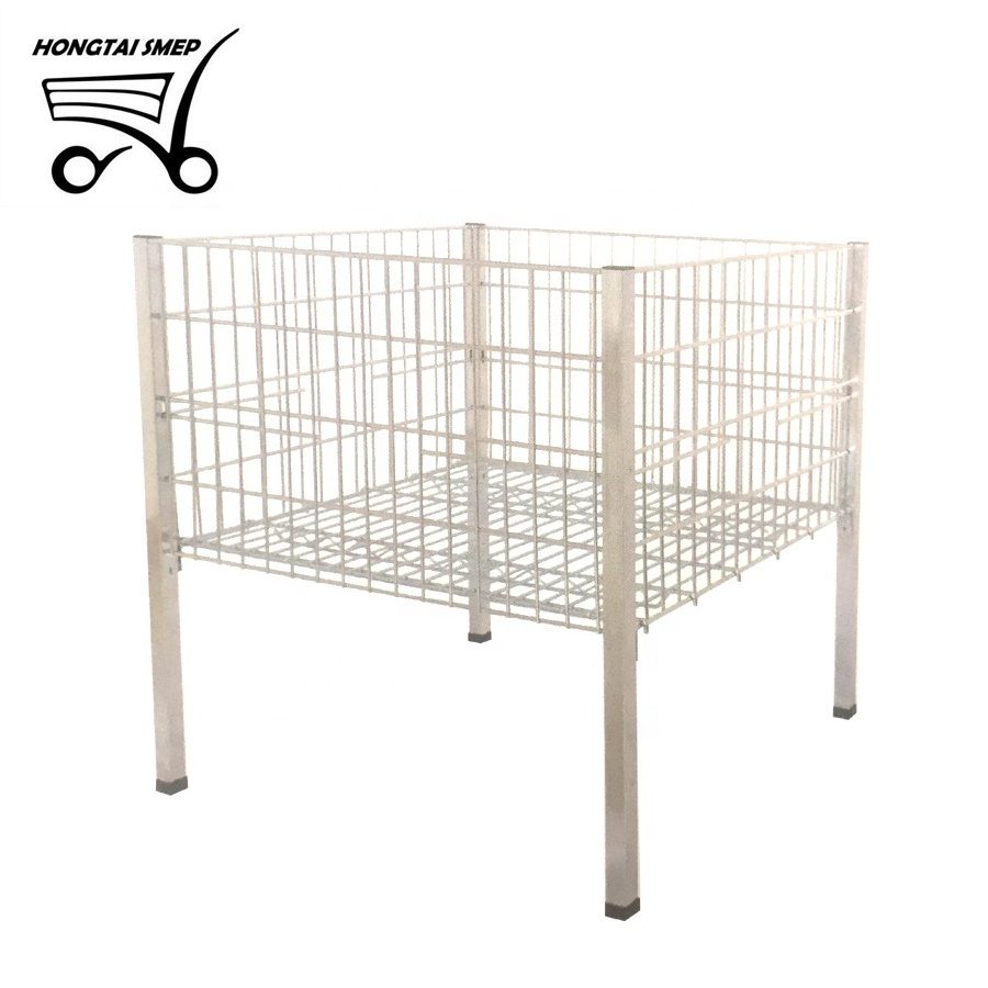 High Quality Metal Wire Dump Bin Supermarket Promotion Counter Booth for Storage Merchandise