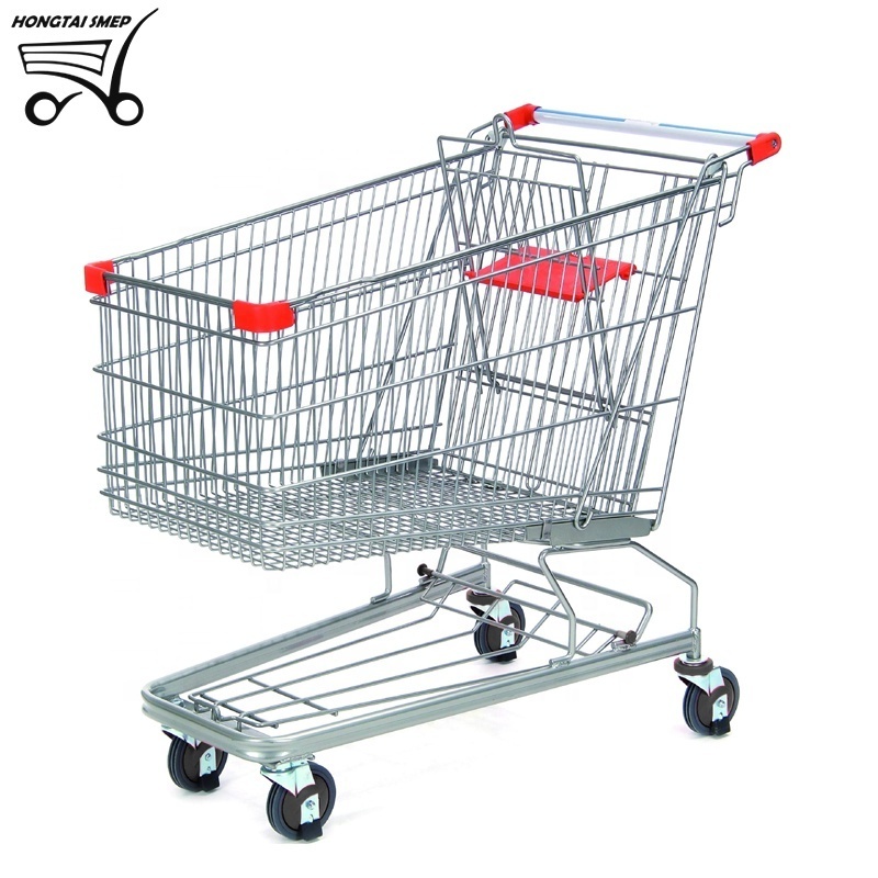 Supermarket cart handling shopping trolley supermarket handing trolley with 2 layers