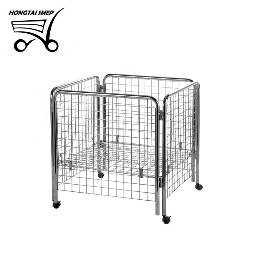 High Quality Metal Wire Dump Bin Supermarket Promotion Counter Booth for Storage Merchandise