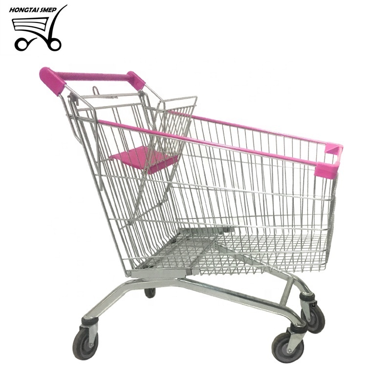 Supermarket cart handling shopping trolley supermarket handing trolley with 2 layers