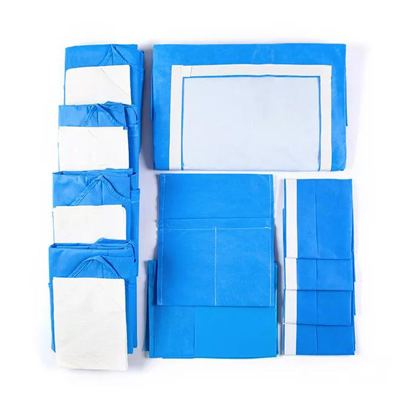 Hospital Medical Consumable Disposable Sterile Surgical Drape Kit Delivery Pack