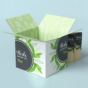 Hot selling paper shipping packaging boxes tea bags packing corrugated tea package boxes with logo custom printed