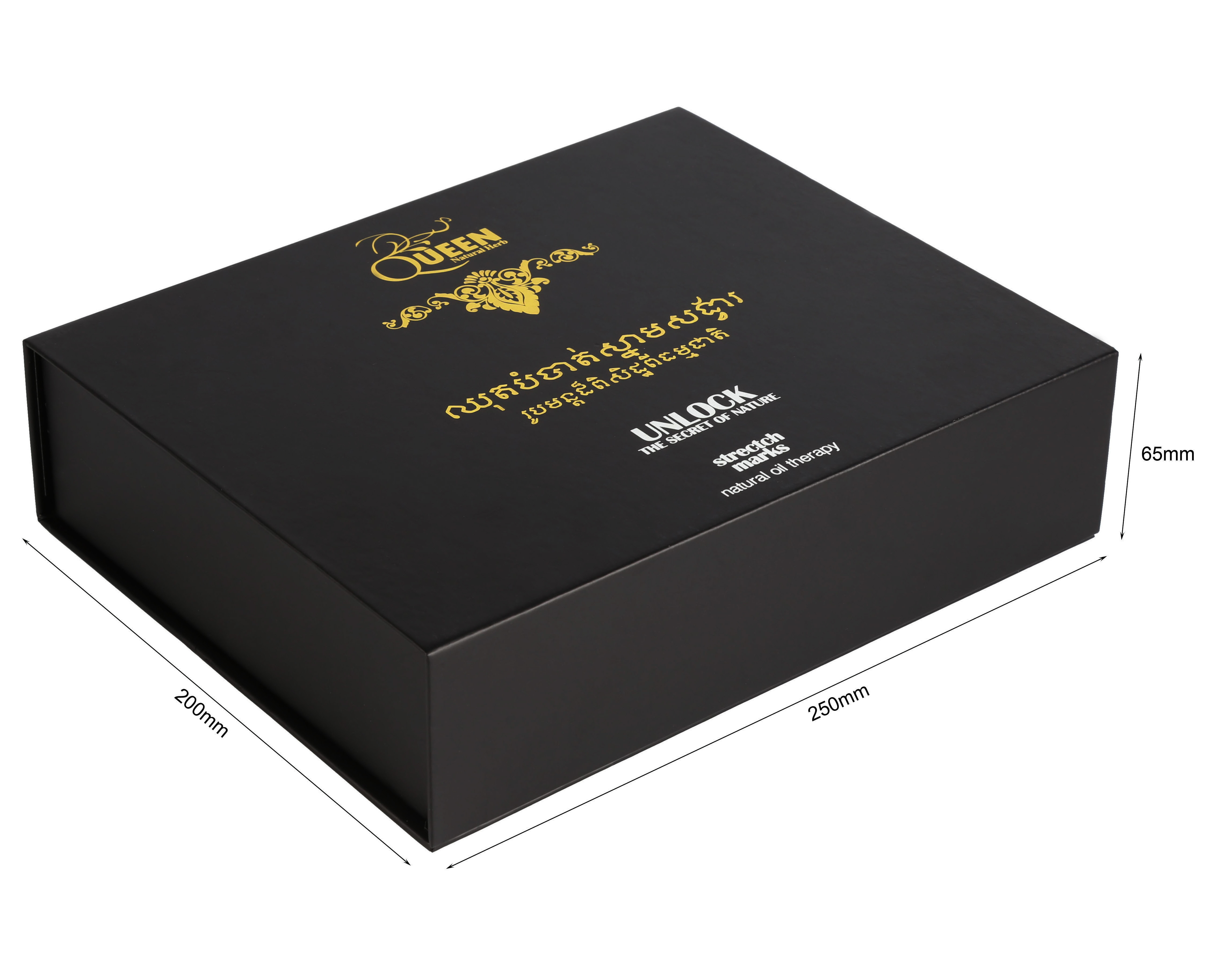 Wholesale large black custom logo gift box magnetic closure cardboard packaging box luxury folding  paper box with magnet