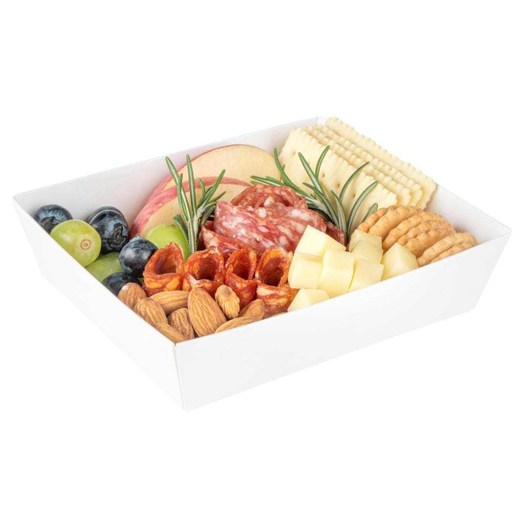 Large fruit sushi salad paper box lunch food tray disposable take away food containers with clear lid