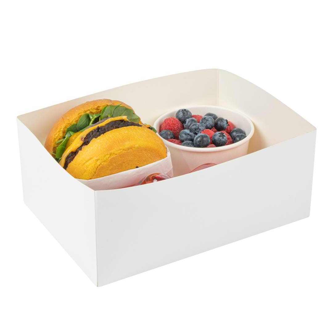 Rectangle fast food packaging burger box kraft paper custom chicken wing burger box