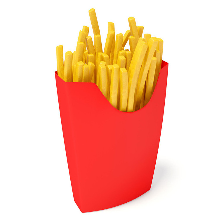 Hot sales customized eco-friendly printing paper take away disposable french fries box