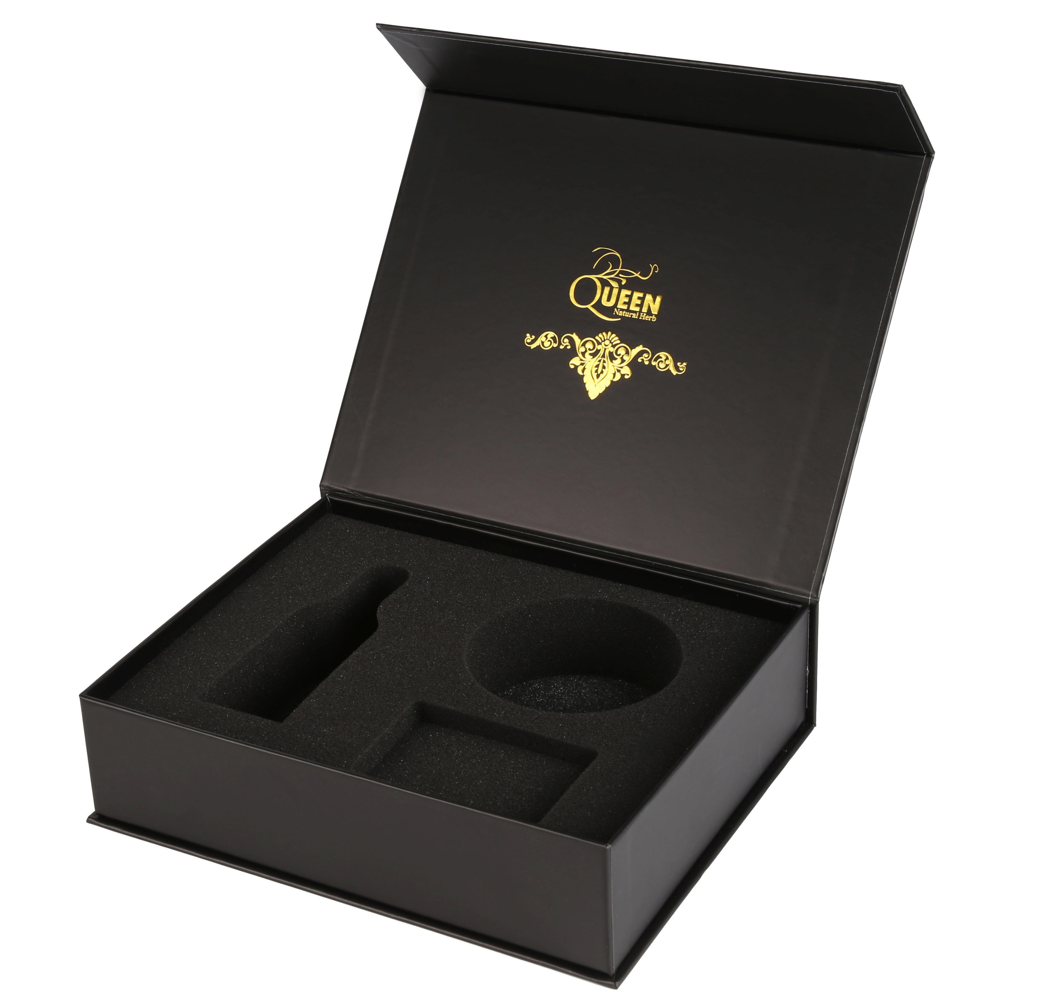 Wholesale large black custom logo gift box magnetic closure cardboard packaging box luxury folding  paper box with magnet