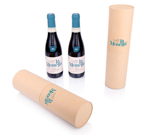 Wholesale cardboard paper wine glass tube box cylinder packaging