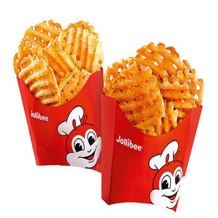 Hot sales customized eco-friendly printing paper take away disposable french fries box