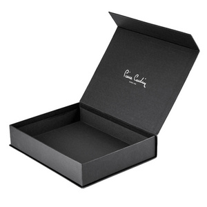 Wholesale large black custom logo gift box magnetic closure cardboard packaging box luxury folding  paper box with magnet