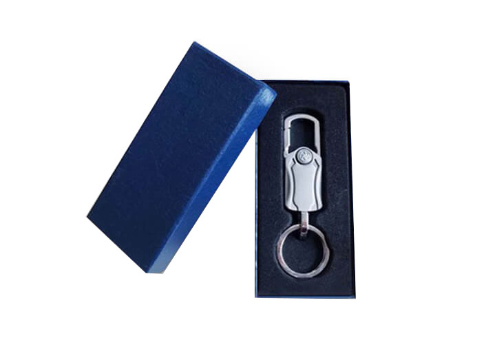 Wholesale custom high quality cardboard lid box keychain key chian packaging box gift box