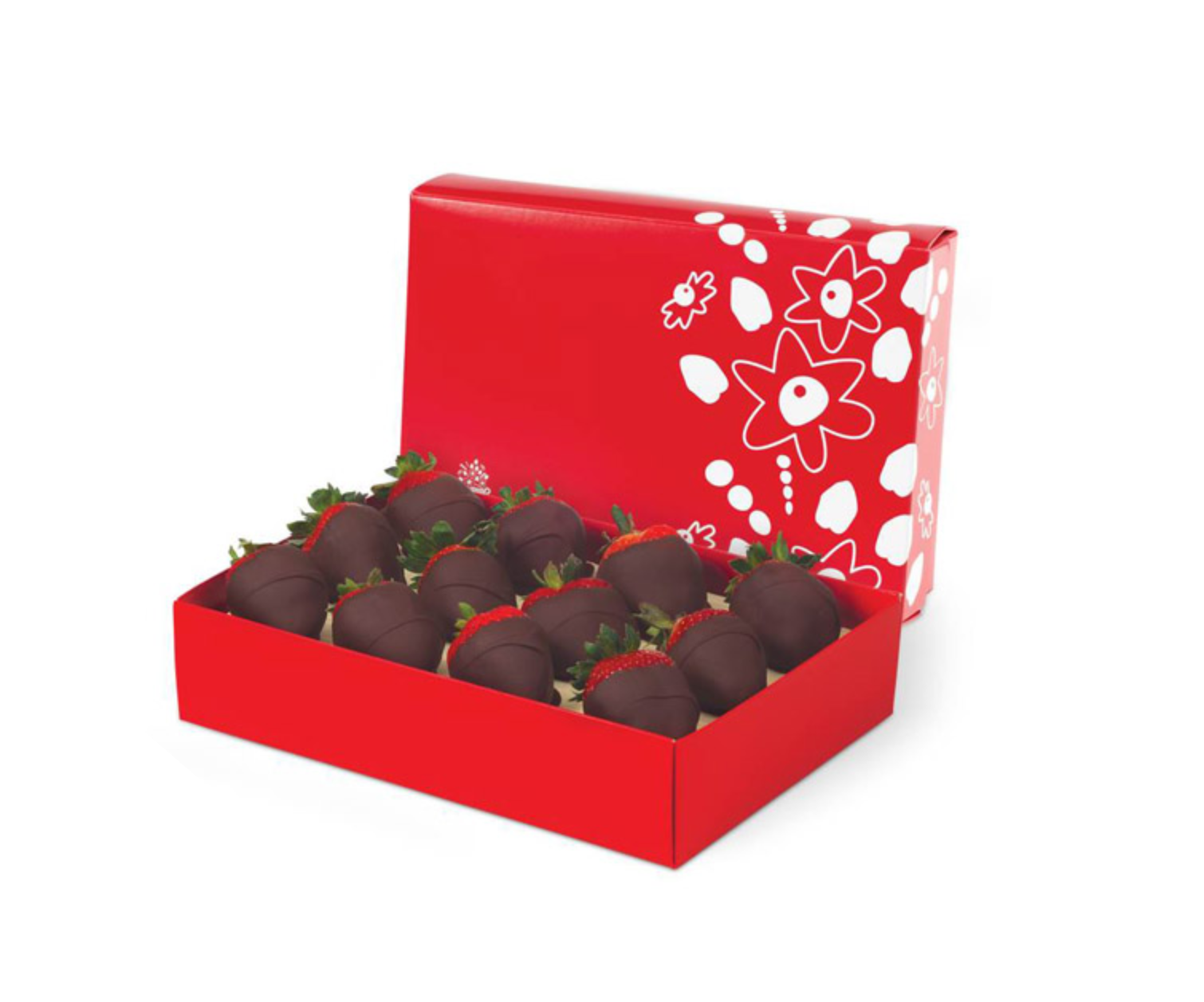 Lid off 12 pieces paper candy chocolate gift box chocolate covered strawberries box for strawberries