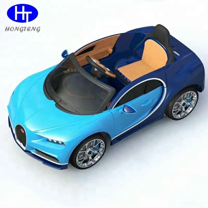 Power Display Simulation Bugatti Electric Kids Car Ride on Toy Wheels Remote Control Electric Plastic with Light Battery 12V7AH