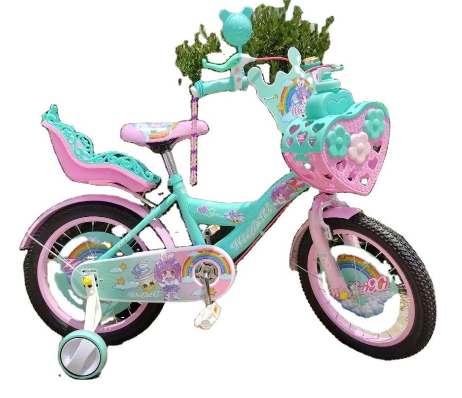 Latest color scheme custom Factory price Kids Bike Kids Pedal Bike Doll seat training wheels 12 '16' 20 'inch kids bike