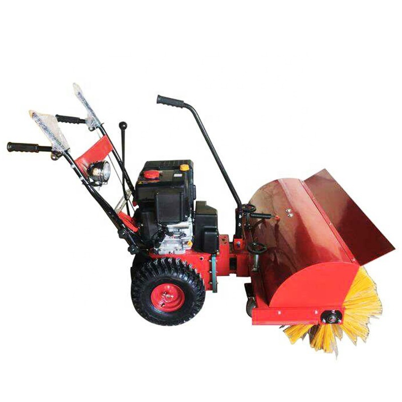 Small road hand snow sweeper walk behind snow power sweeper machines snow thrower plow