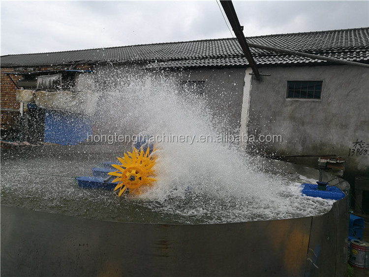 Factory supply big wheel new design 2hp 1.5KW fish pond paddle wheel aerator