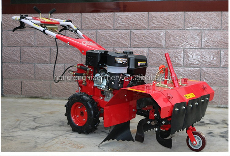 Hongteng farm machinery mini rotary tiller with mini tiller cultivator parts/hand ploughing machine